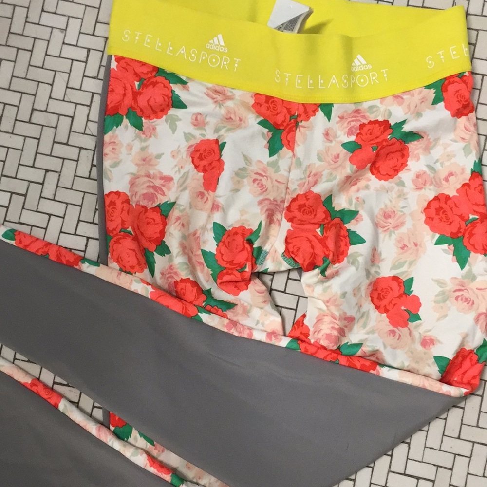 Stella McCartney X Adidas floral workout leggings